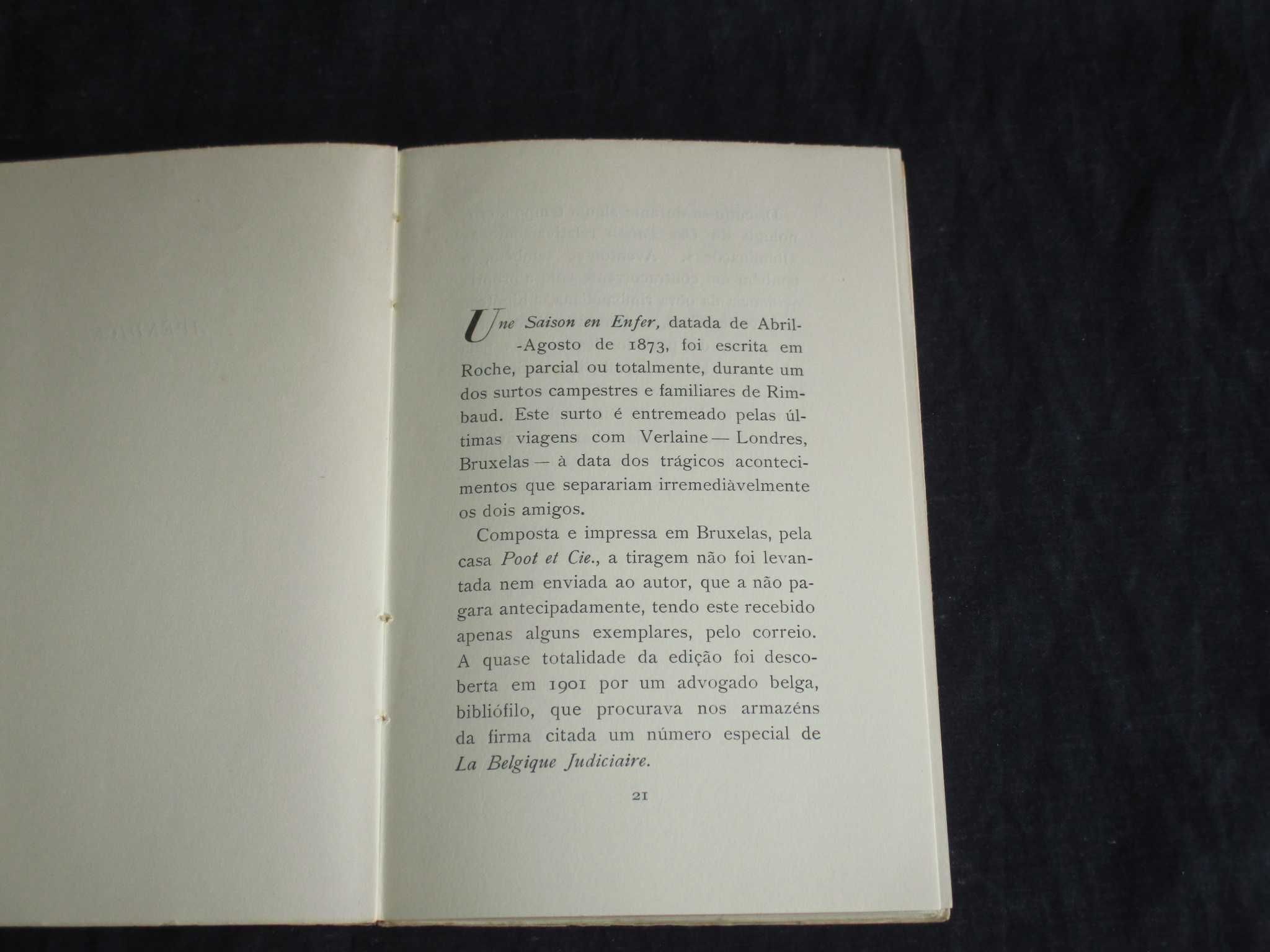 Livro Uma Época no Inferno Rimbaud Mário Cesariny