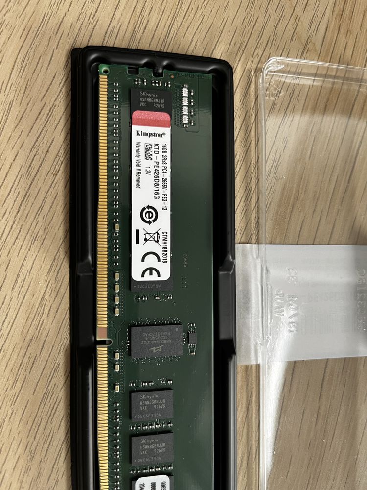 Pamięć Kingston RAM 16GB DDR4-2666Mhz DIMM Reg ECC Dual Rank  NOWA