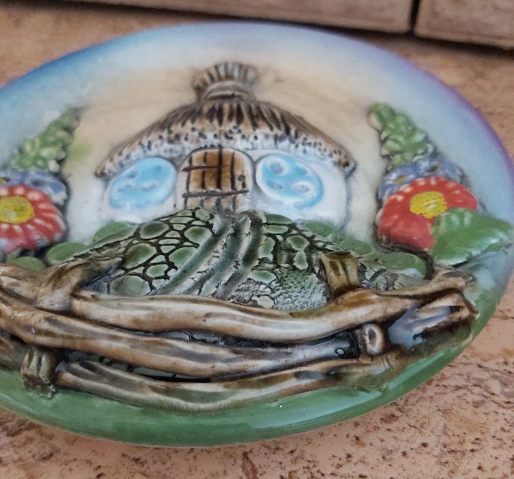 Тарілка  кераміка дерево розпис Україна