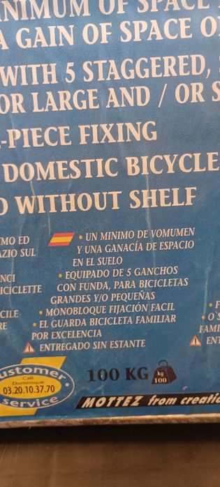 Suporte ("premium" MOTTEZ )de bicicletas NOVO  (até 5  + prateleira )