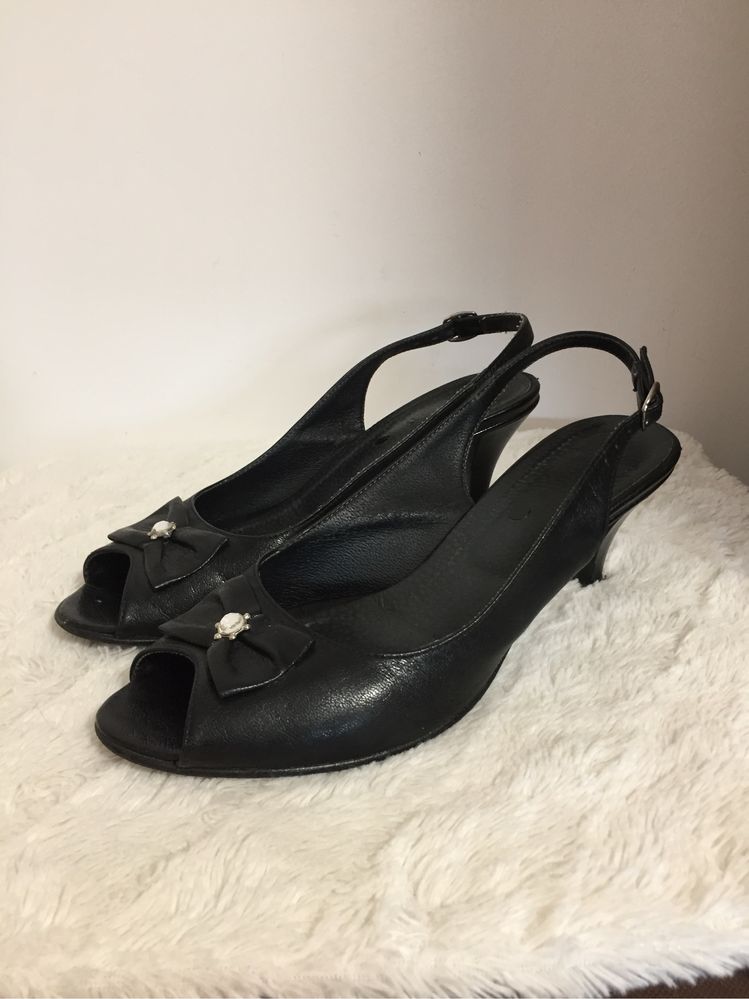 Buty sandały czarne damskie rozmiar 38