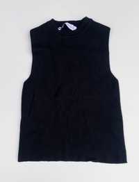 Tob Bluzka Czarny Zara S 36 Sweter Prążkowany