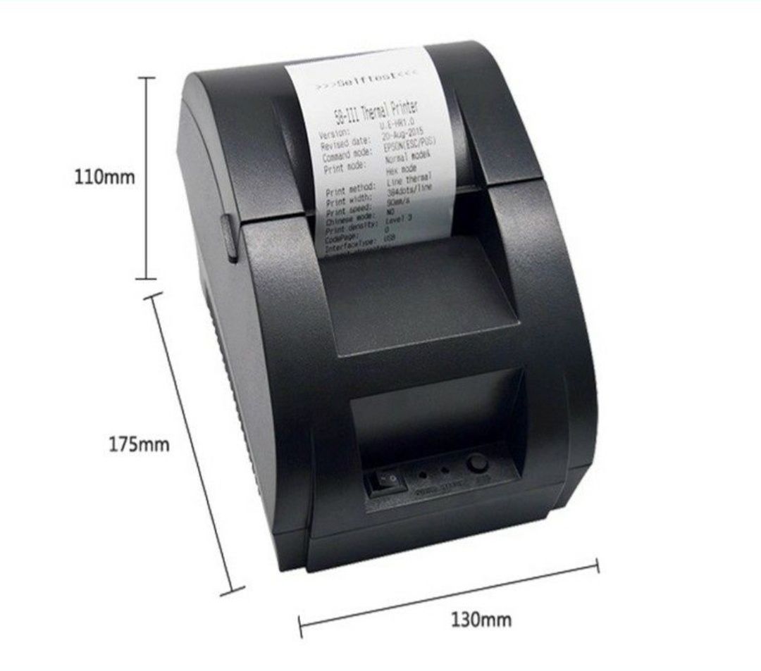 Термальный чековый принтер термопринтер POS-5890K