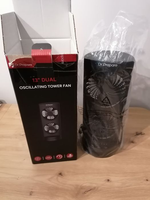 Wentylator czarny Dual