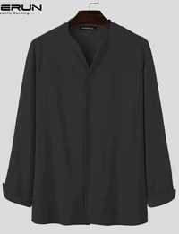 Черная рубашка мужская минимализм L