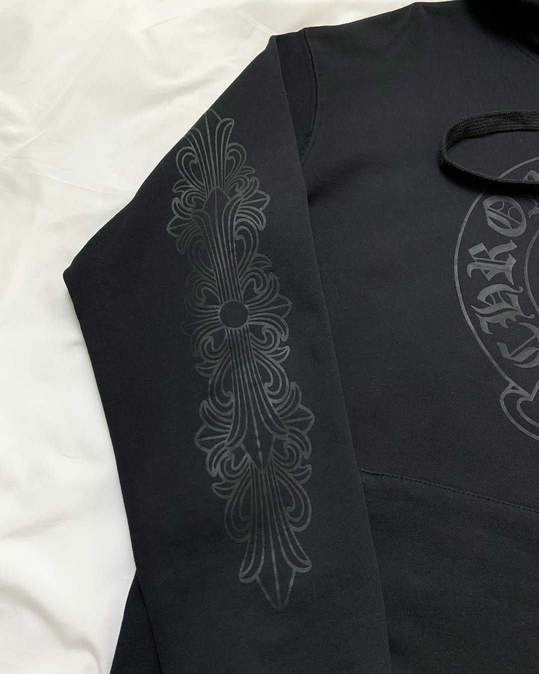 худи черный chrome hearts