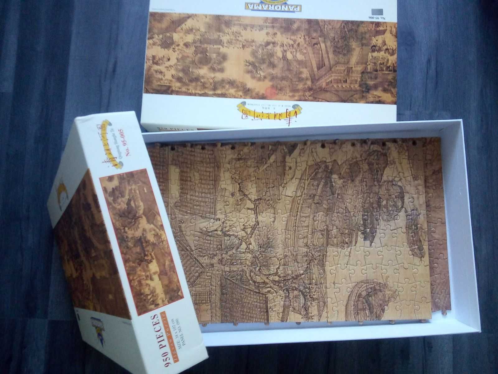 Puzzle komplet 7x 950 chińskie malarstwo tomax UŁOŻONE