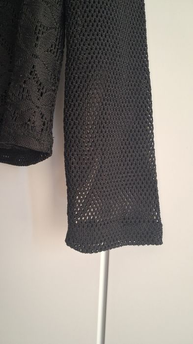 Bluzka ozdobna Reserved wygodna 34 36 czarna siatka