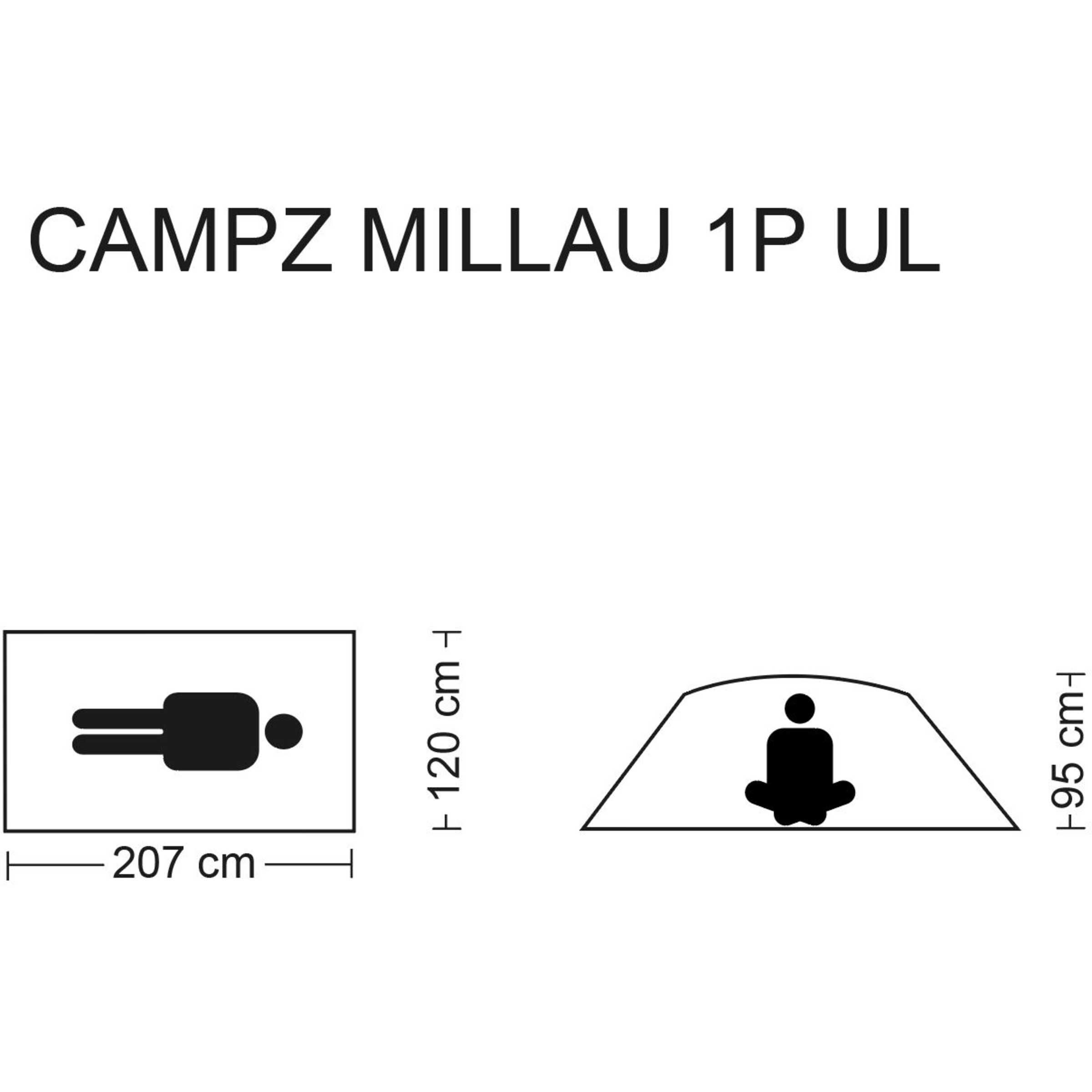 WYPRZEDAŻ CAMPZ Millau Ultralekki namiot 1P  namiot kempingowy 2022