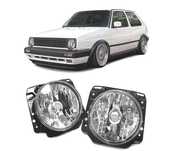 FARÓIS FRENTE PARA VOLKSWAGEN VW MK2 GOLF 2 II FUNDO CROMADO