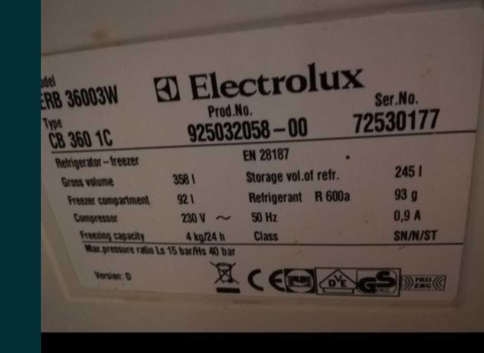 półka - balkonik do lodówki Electrolux ERB 36003W