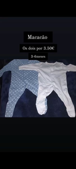 Roupa de bebê em 2 mão