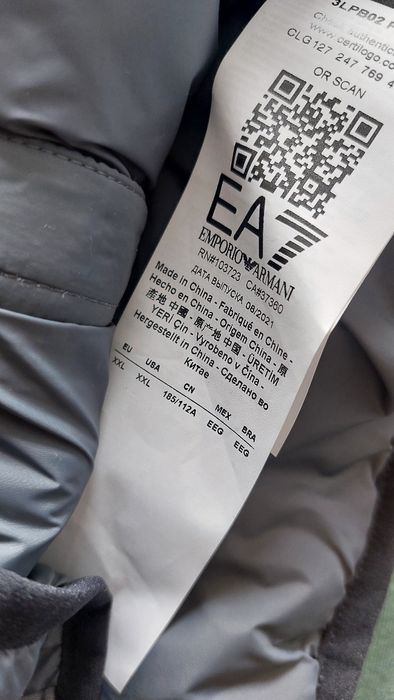 EA7 emporio armani nowa kurtka hybrydowa męska r.L