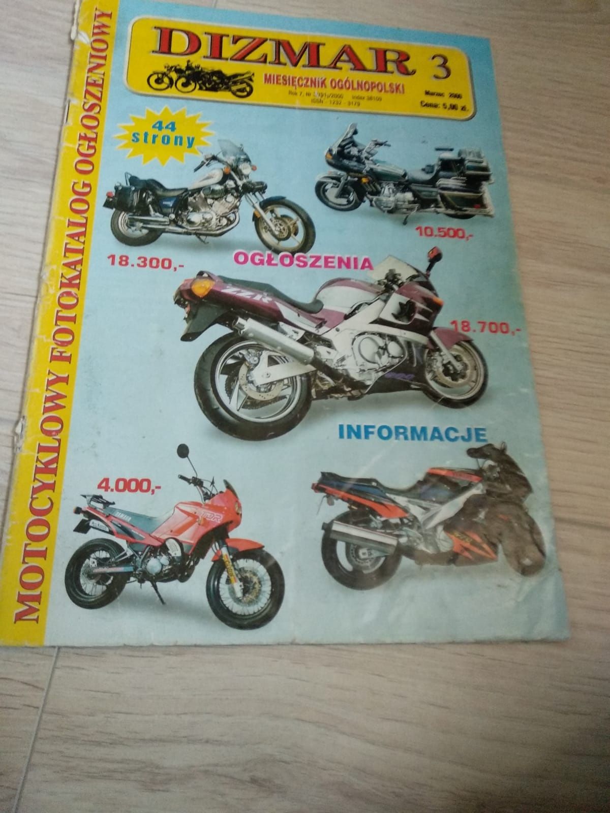Gazeta, pismo, czasopismo, magazyn motocyklowy Dizmar 3 marzec 2000