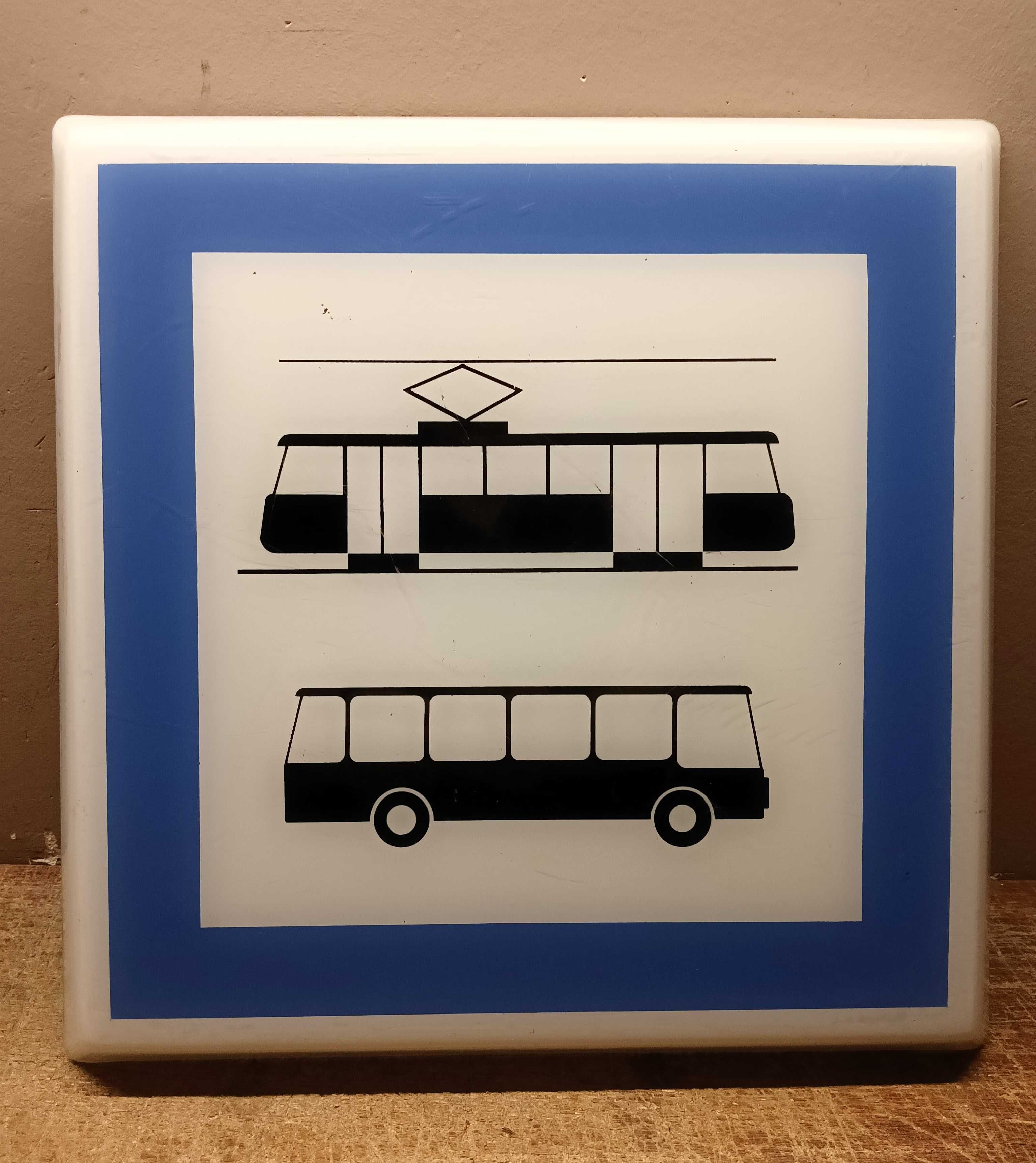 Tramwajowy znak przystankowy szyld tablica PKS PKP MPK vintage PRL