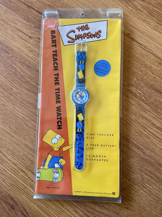 Vintage zegarek na reka z seri Bart Simpson,lata90’