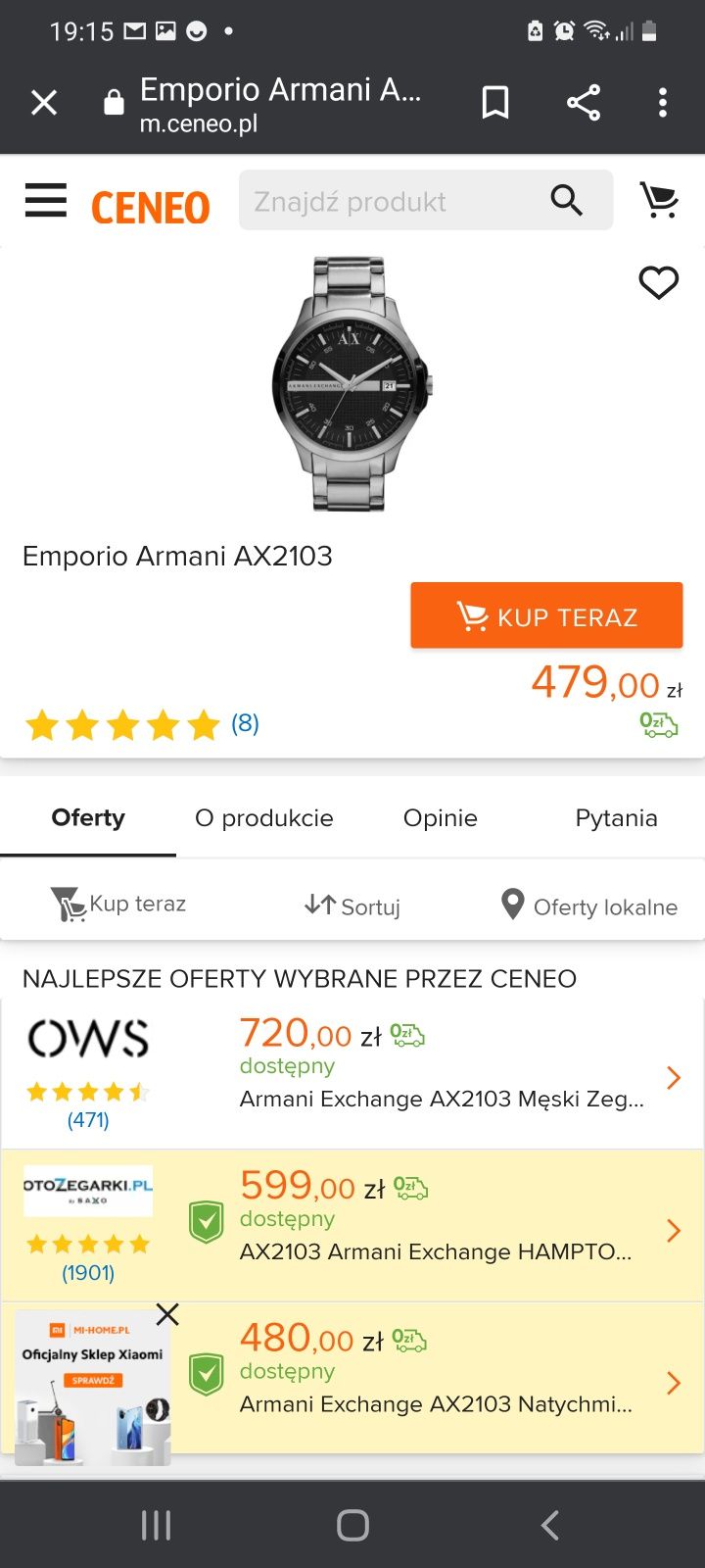 Sprzedam Nowy Oryginalny Męski zegarek Armani Exchange