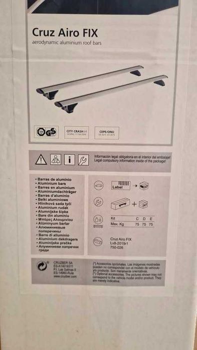 Belki/bagażnik Cruz Airo FIX 108 - 925 701 np.Opel Astra