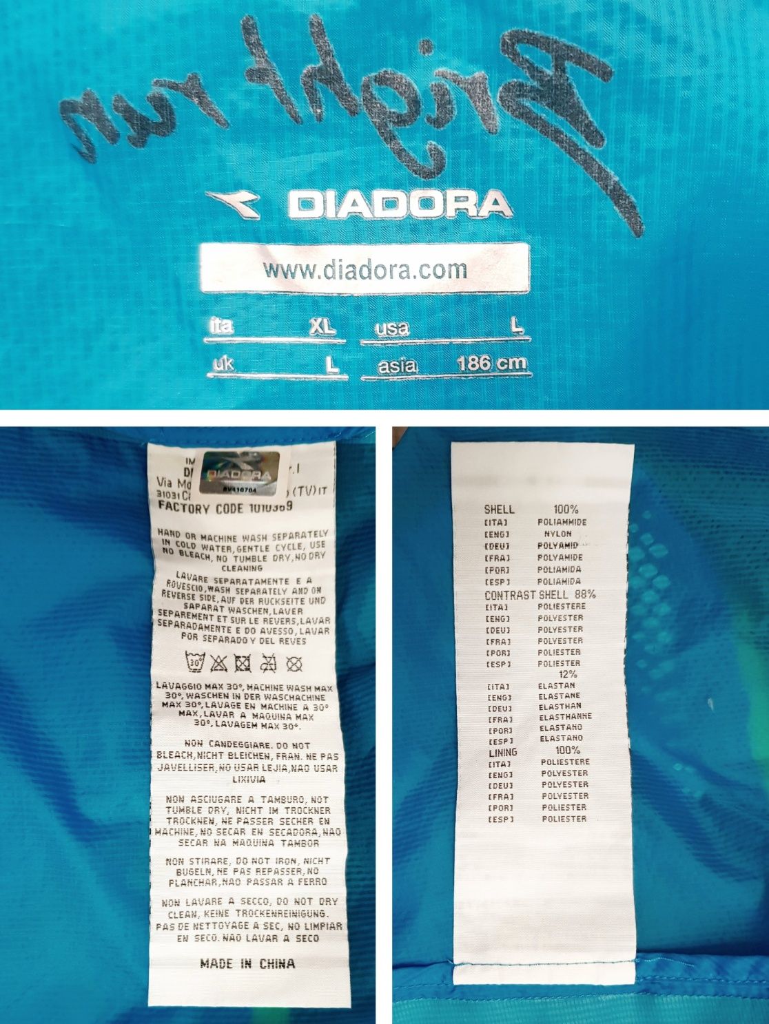 Diadora Bright Run Diadry 2.0 męska kurtka rozmiar L/XL