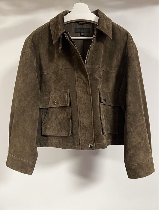 Kurtka ZARA zamsz naturalny - aktualna kolekcja