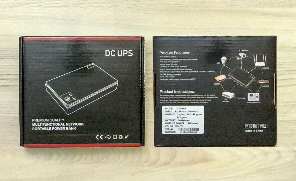 Wi-Fi без світла ДБЖ mini UPS 10400мАч DC1018P білий
