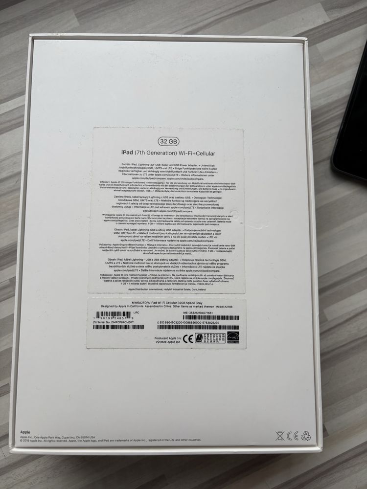 iPad (7. generacji) 32 GB Wi-Fi + Cellular, 10.2 cala
