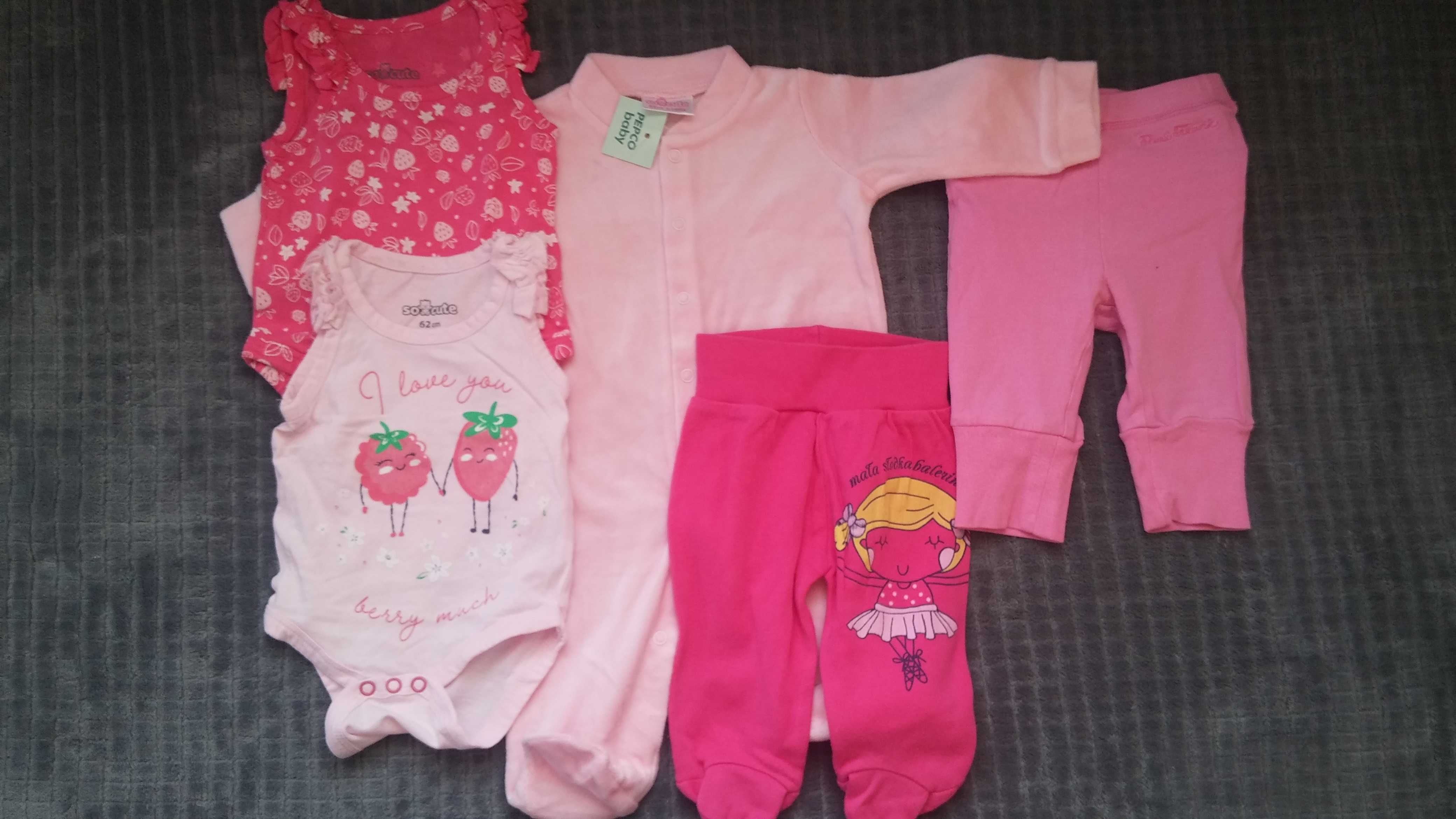 Zestaw spodenki pajacyk body 62