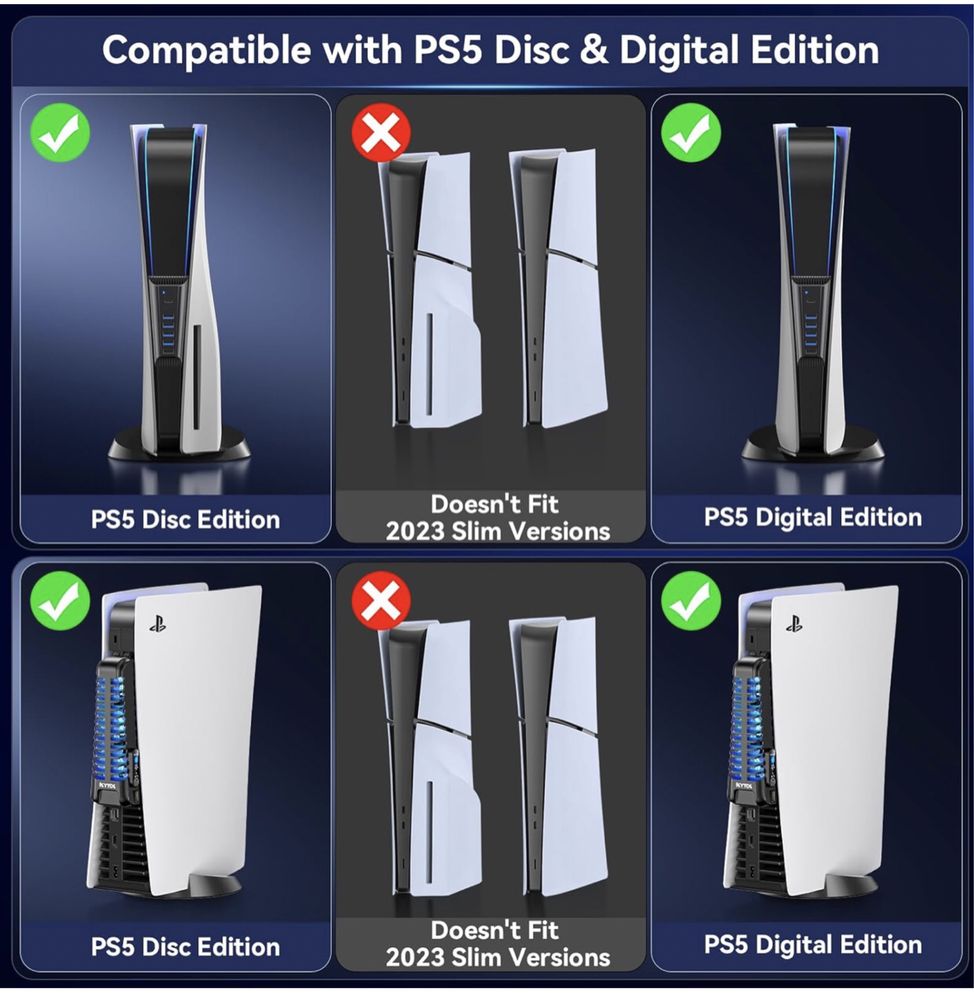 Комплект (‎KT-P5278) - охолодження для Sony PS5 із USB-концентратором