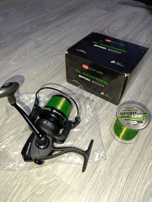 Кoтушка Carp Pro CP One BlackPool Spod 6000 +намотана волосінь carp pr