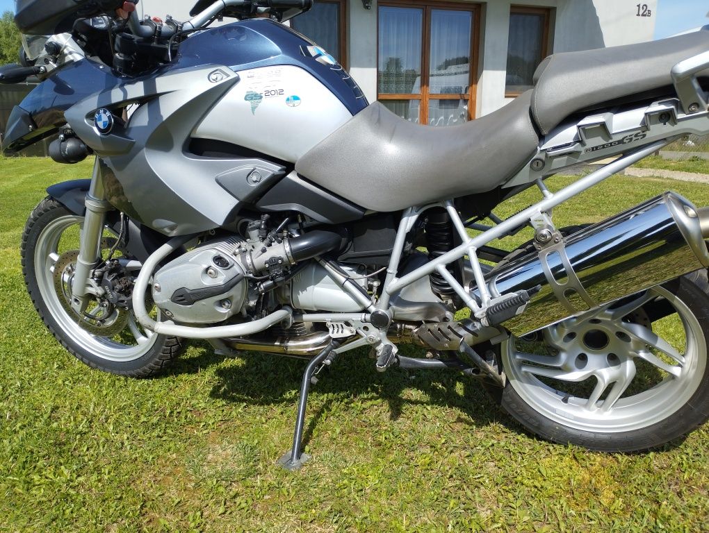 BMW R1200GS motocykl, obniżone siedzenie.