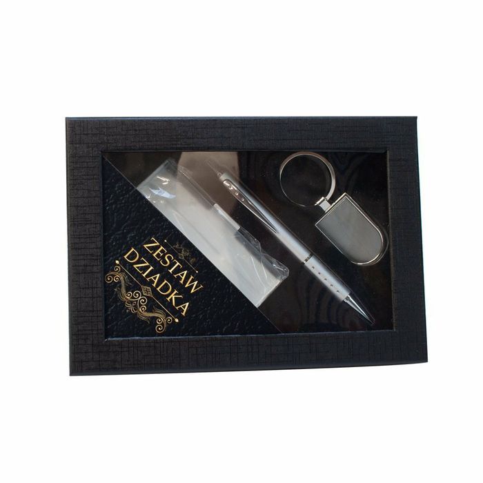 Dzień Dziadka zestaw dlugopis wizytownik brelok
