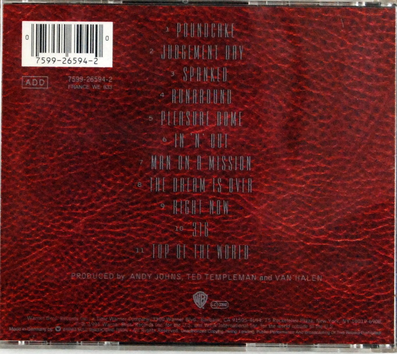 (CD) Van Halen - For Unlawful Carnal Knowledge BDB