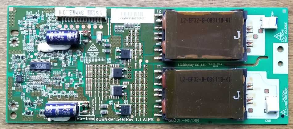Inwerter CCFL 6632L.0518B KUBNKM154B z TV LG 32LG5700