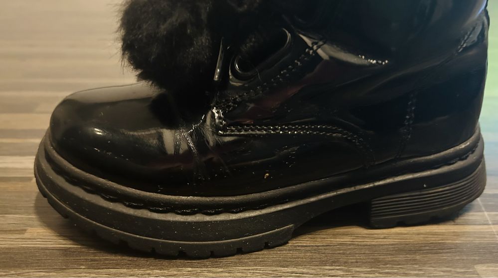 Botki dziewczęce czarne wysokie lakierowane zamek Nelli Blu 27
