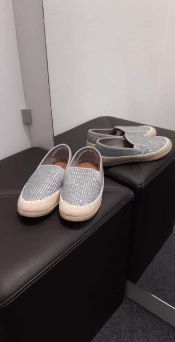 R 37 Nowe buty damskie tenisówki wciągane lekkie wygodne szare 23,5cm