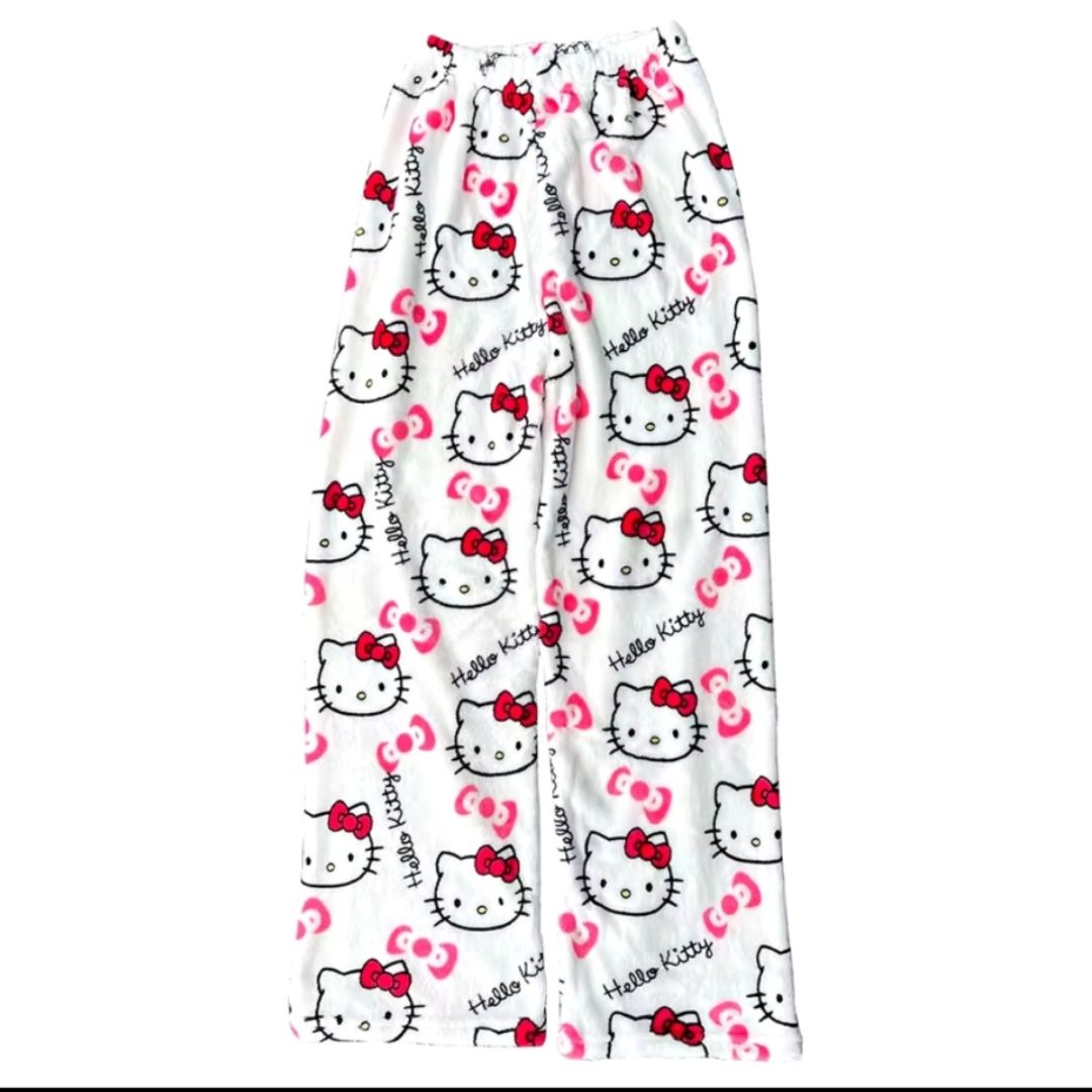 Штани піжамні плюшеві хелоу кіті кітті,штаны домашние кити hello kitty