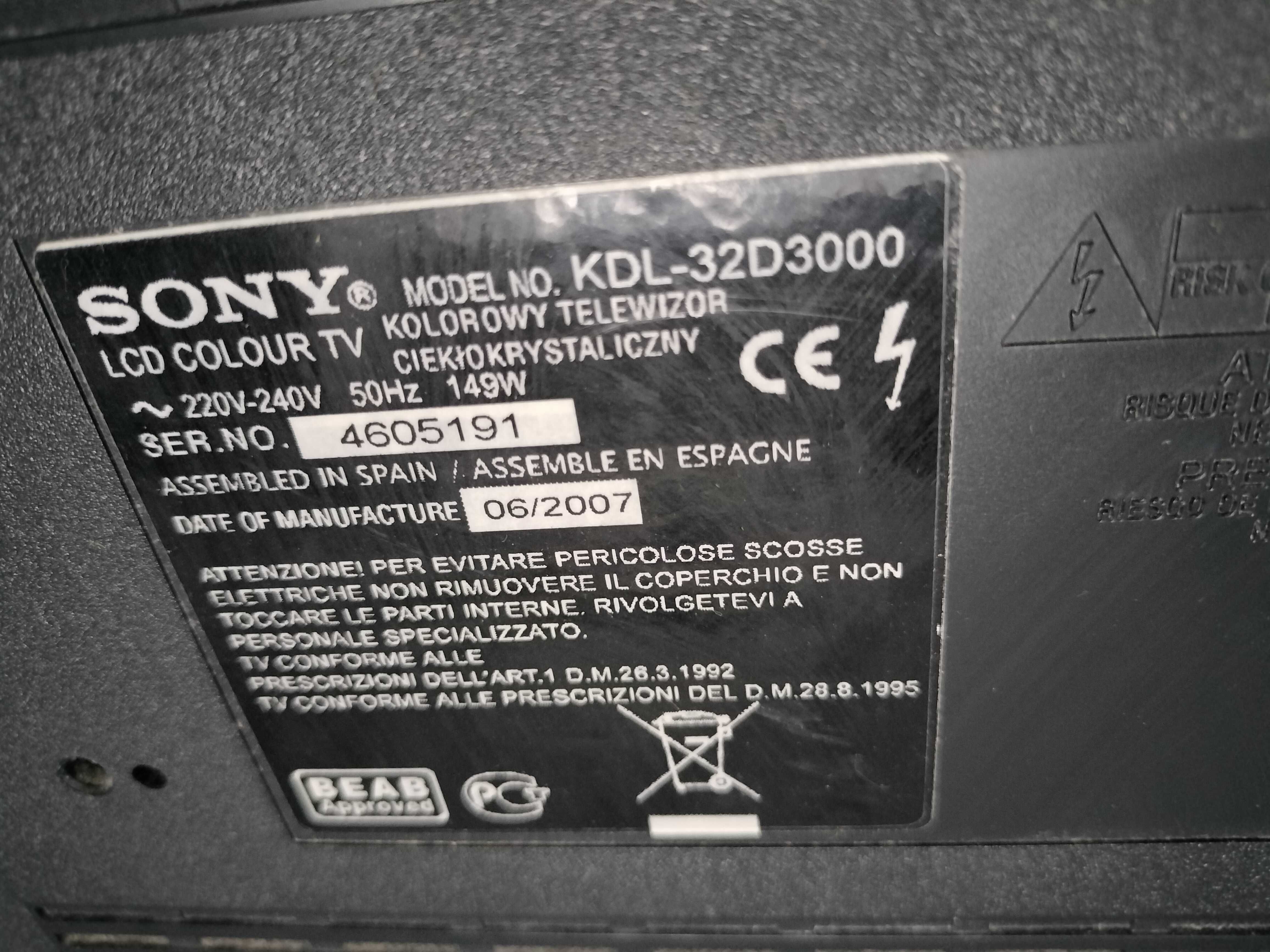 Telewizor Sony Bravia 32 cale