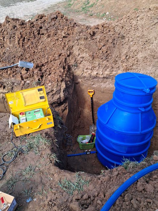 Przyłącza WOD-KAN, usługi ziemne minikoparką, montaż oczyszczalni