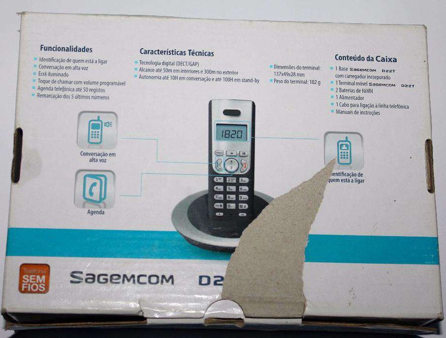 Telefone S/fios - Sagemcom D22T Como NOVO