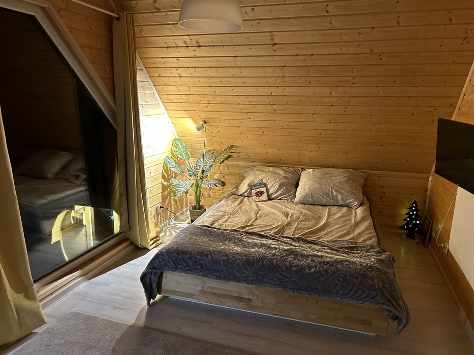 Wynajem domku z sauną i kominkiem dla 10 osób, blisko jezior i rzeki