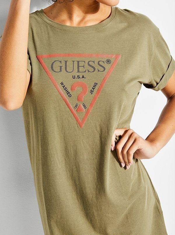 GUESS оригинал. Женская футболка туника платье с треугольником S M
