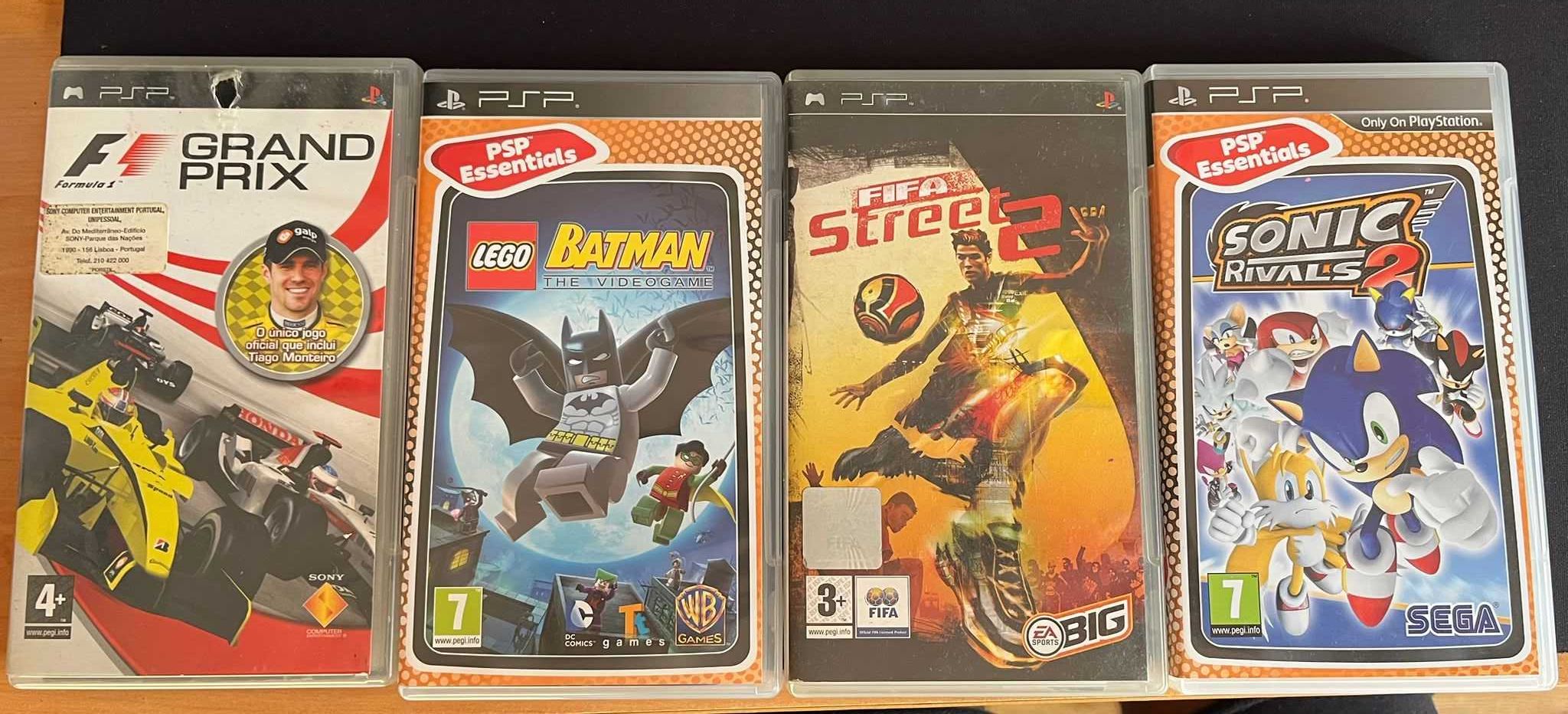 PSP 1004 com ecrã partido + 6 jogos bons + bolsa – 50€