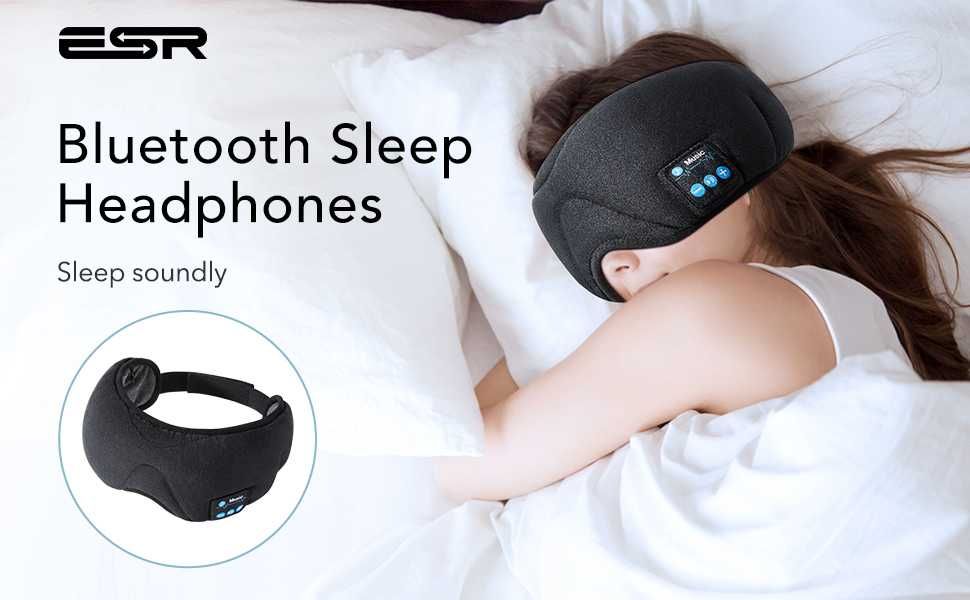 Auscultadores / fones com Máscara para dormir Bluetooth 5.0