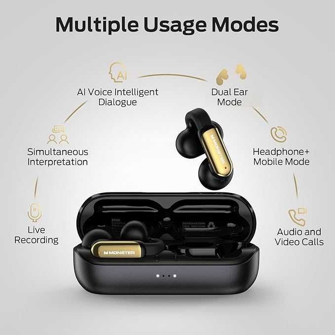 Słuchawki Monster bezprzewodowe douszne Bluetooth 5.4