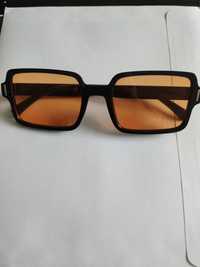 Okulary przeciwsłoneczne pomarańczowe w stylu vintage