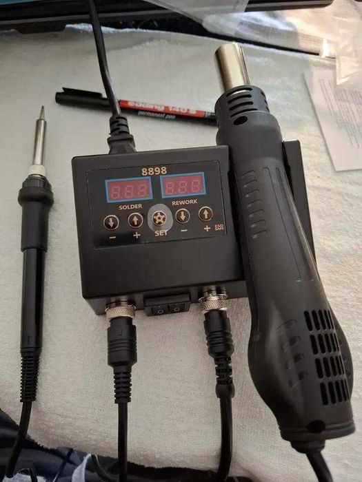 NOVO - JCD 8898 - Estação de Soldadura e Ar Quente (60W + 500W)