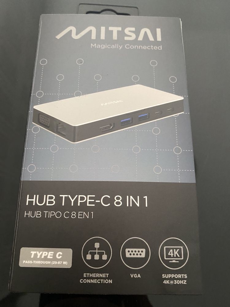 Hub Type C 8 em 1 - Novo Selado