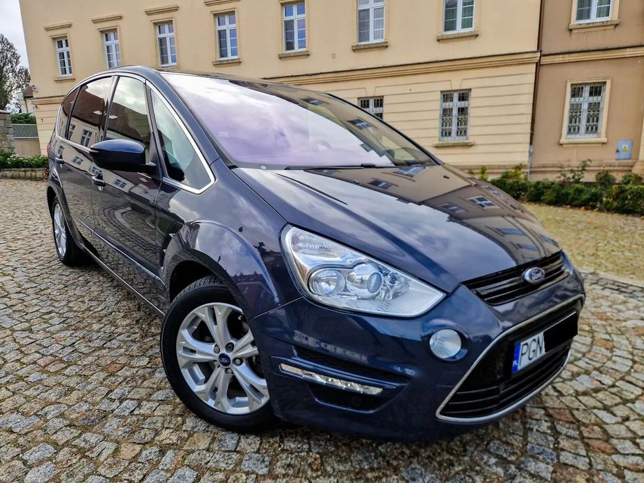 Ford S-Max ŚLICZNY 7OSÓB+LIFT+Nawi+SKÓRA+Convers+Alu17+kaylessG+czujniki parkowan