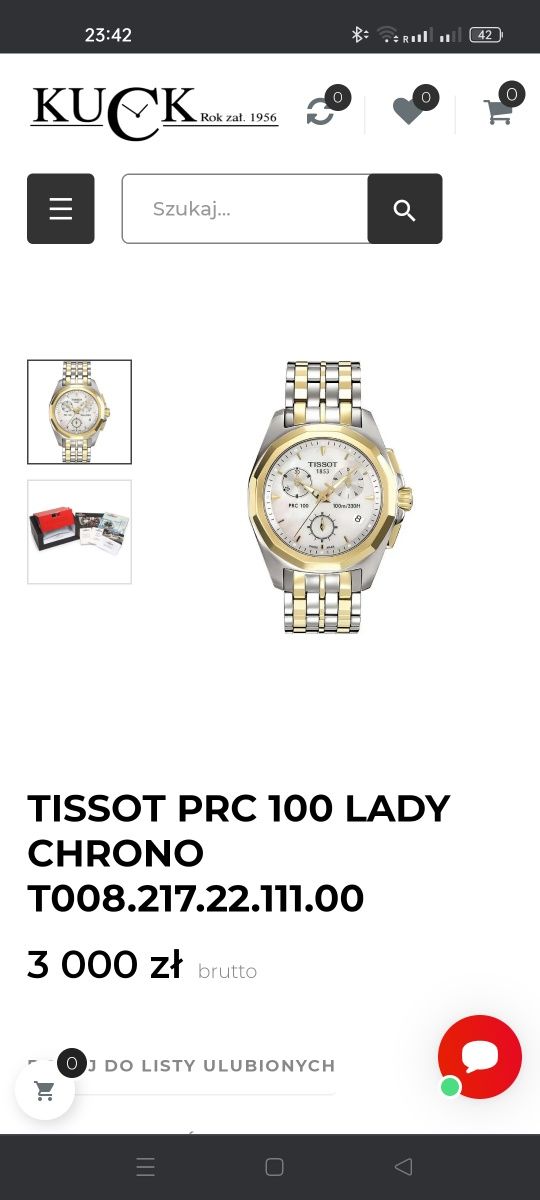 Tissot PRC 100 LADY CHRONO T008.217.22.111.00