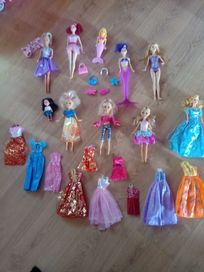Lalki Barbie + sukienki